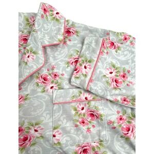 Charter Club Intimates Pajama Set Women's L Top & Pants PJs Soft Cotton Floral